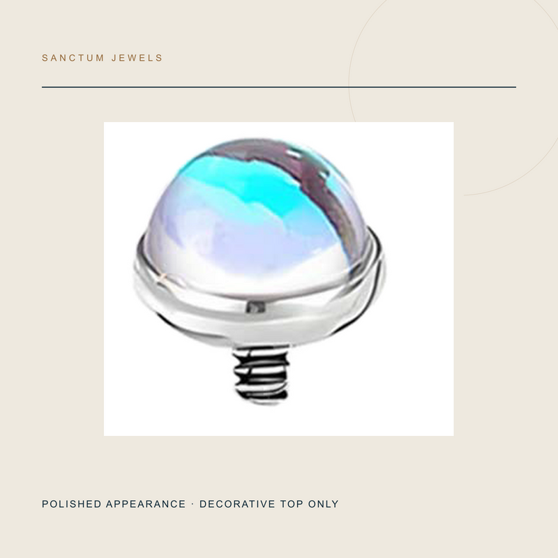The Moonwell — 5 mm Two-Finish Decorative Jewelry Top — polished top