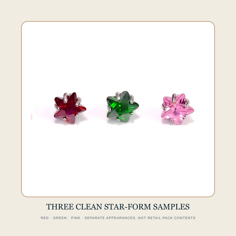 Three clean separate star-form source samples in red, green and pink appearances