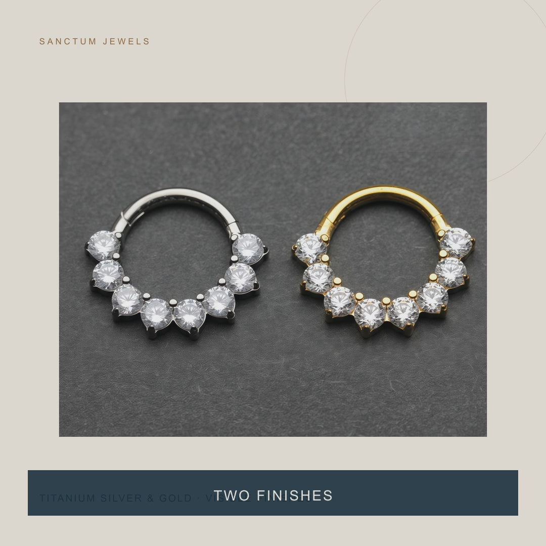 The Inner Gate — 8 mm Hinged Pavé Ring — 15-second product story film
