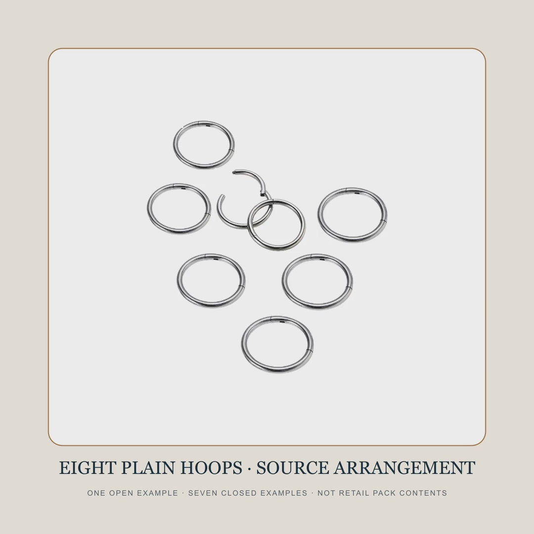The Eight Unnumbered Circles plain hinged hoop source review — 15-second product story film