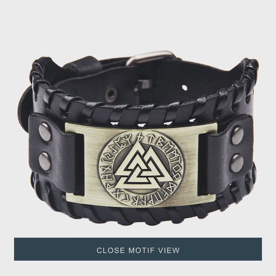 The Runemark — Triple-Motif Wide Cuff Bracelet — 15-second product story film