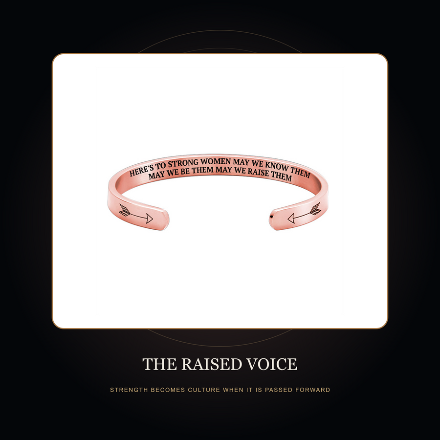 The Raised Line cuff in the fictional Raised Voice threshold story scene
