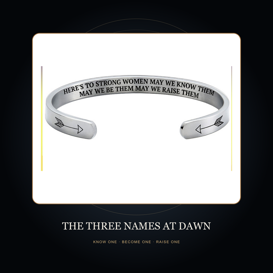 The Raised Line cuff in the fictional Three Names at Dawn Night Archive story scene
