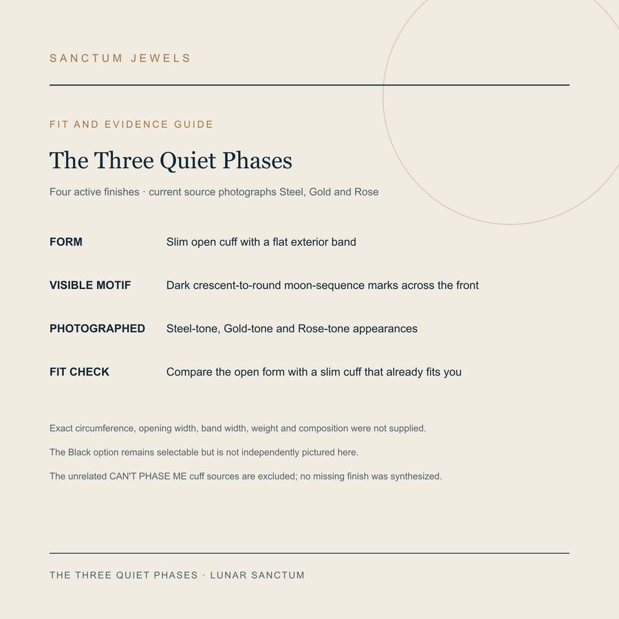 The Three Quiet Phases open cuff fit and available evidence guide in English