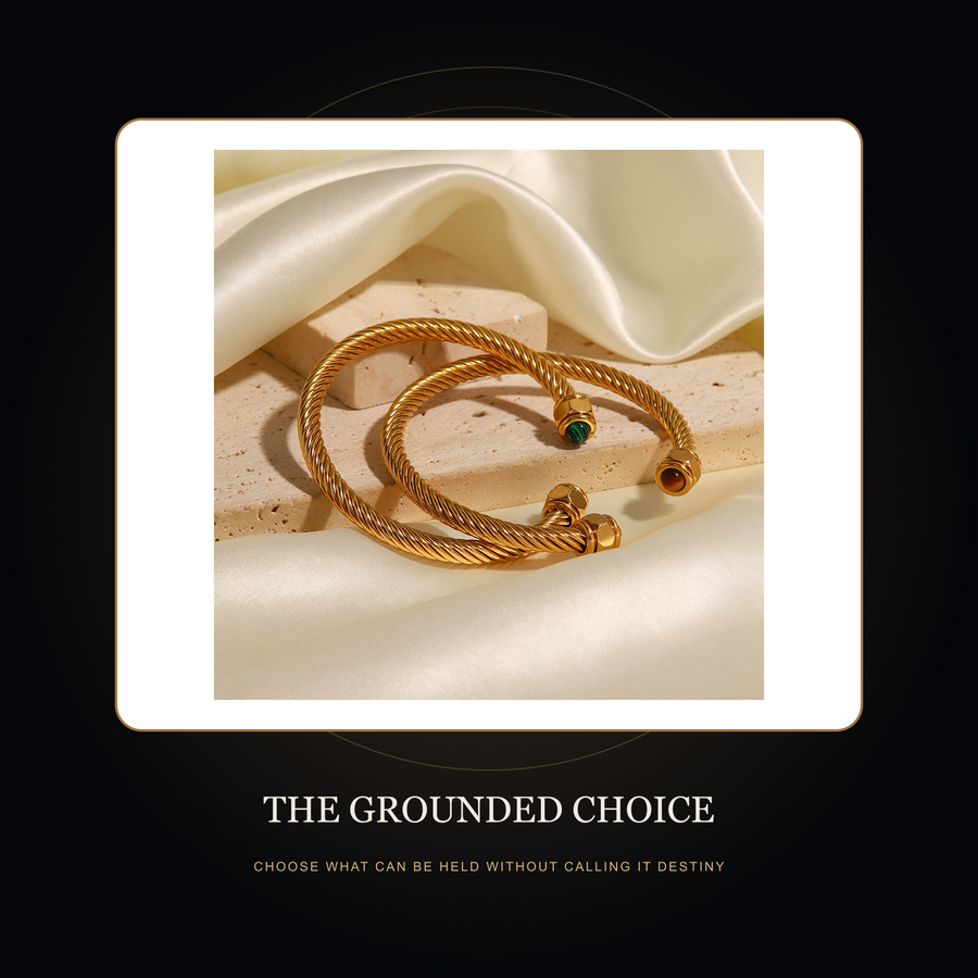 The Four Earths cuff in the fictional Grounded Choice threshold story scene