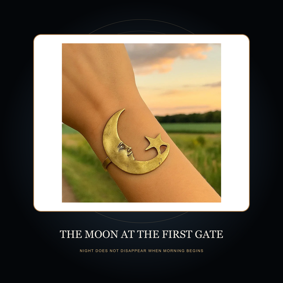 The Moon-Faced Morning cuff in the fictional Moon at the First Gate Night Archive story scene