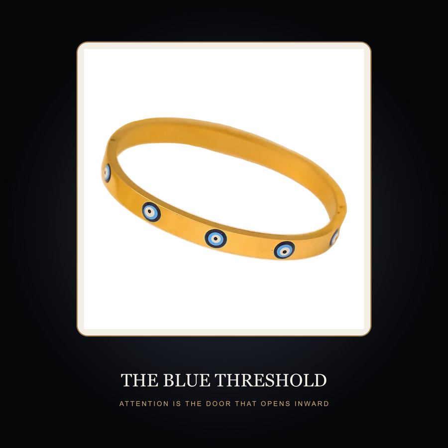 The Wristward bangle in the fictional Blue Threshold story scene