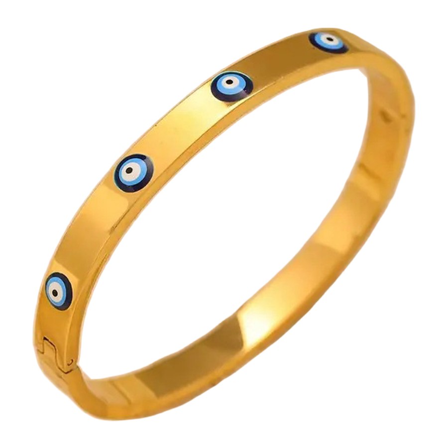 View of The Wristward hinge area and blue-white eye motifs