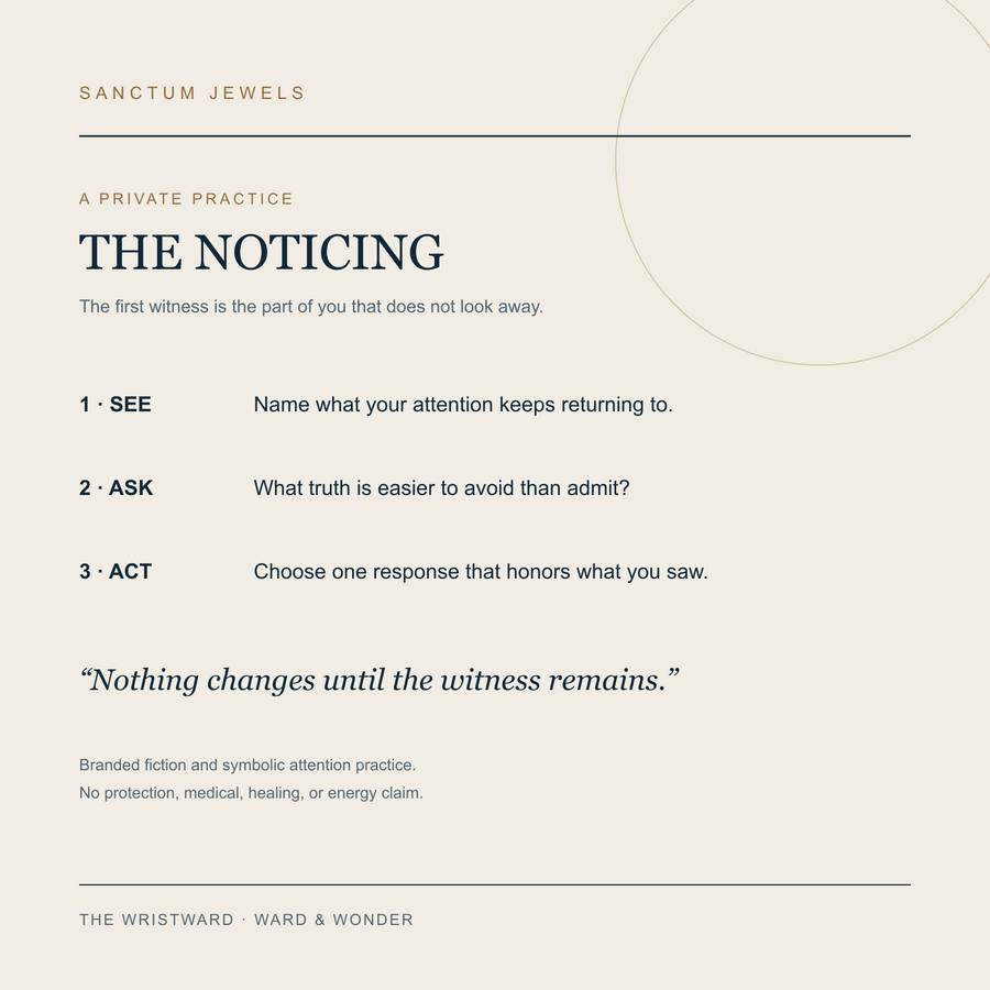 The Wristward Noticing symbolic attention practice card in English