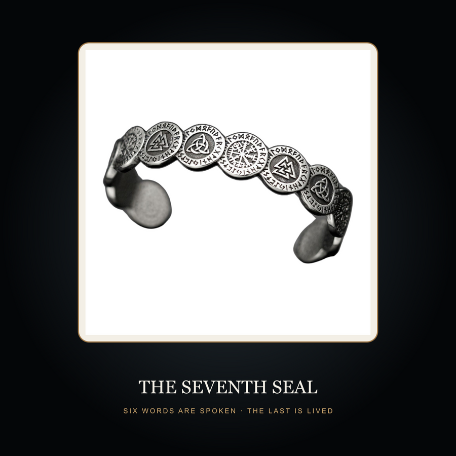 The Oathband cuff in the fictional Seventh Seal story scene