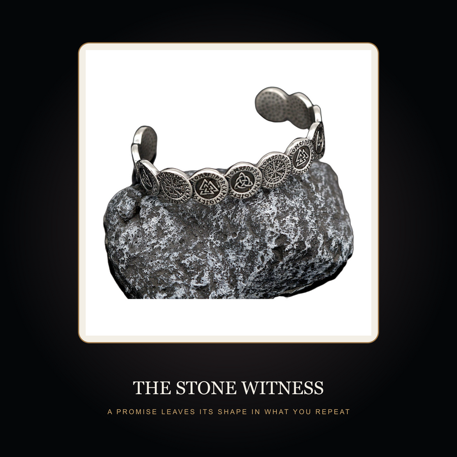The Oathband cuff in the fictional Stone Witness story scene