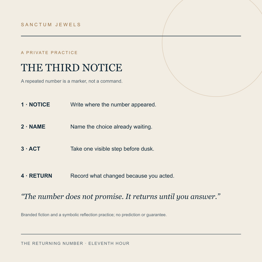 The Returning Number Third Notice symbolic reflection card in English