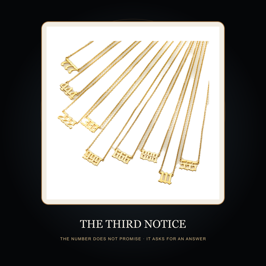 The Returning Number necklaces in the fictional Third Notice story scene