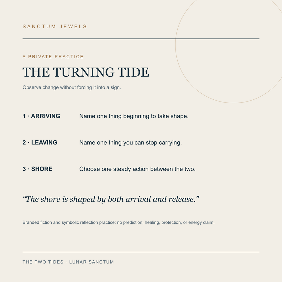 The Turning Tide symbolic reflection card for The Two Tides