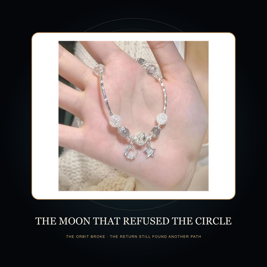 The Broken Orbit bracelet in the fictional Moon That Refused the Circle Lunar Sanctum scene