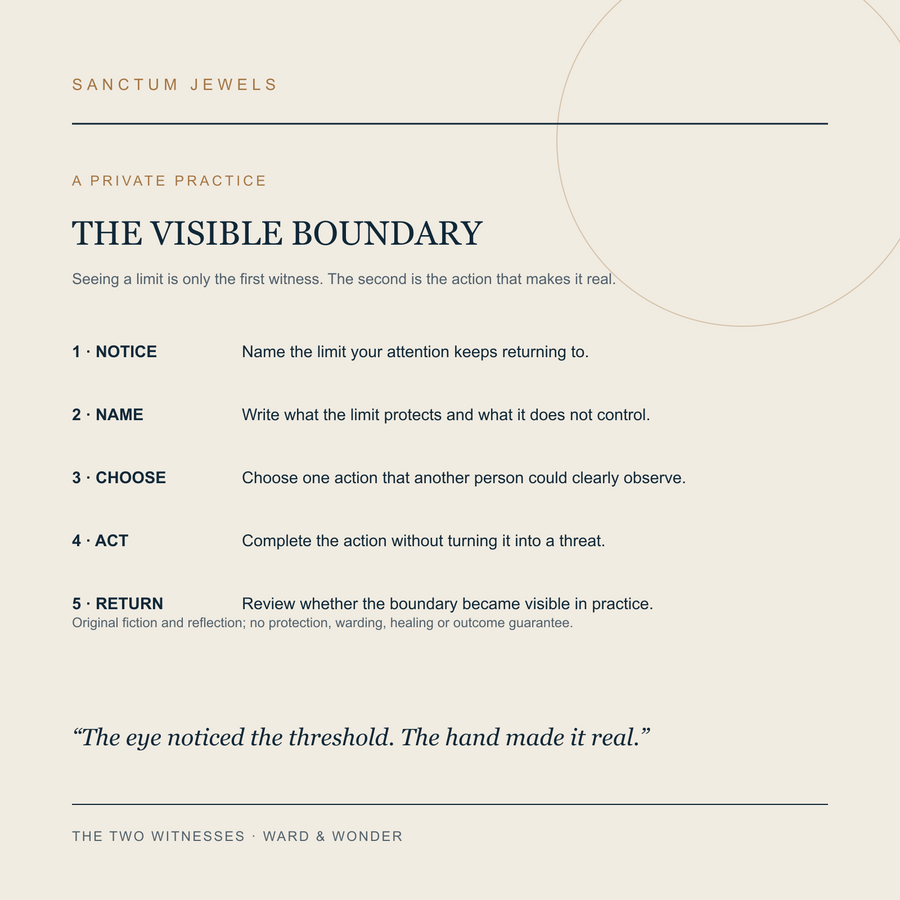 The Two Witnesses symbolic Visible Boundary private practice card in English
