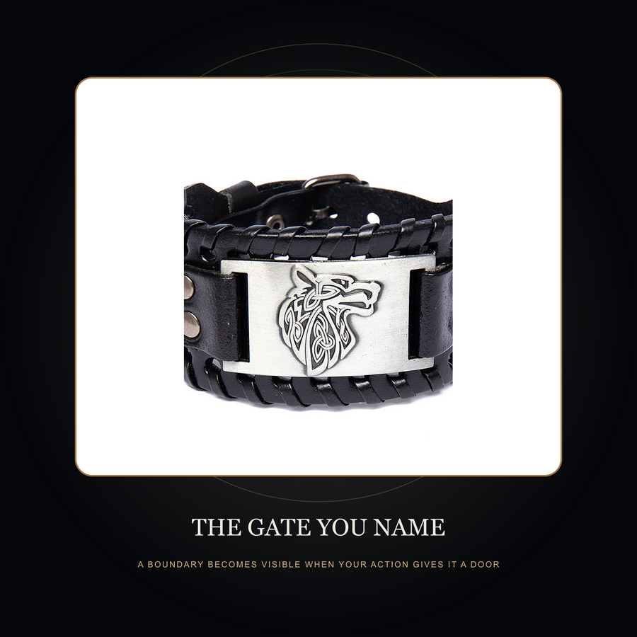 The Wolf at the Gate bracelet construction in the fictional Gate You Name threshold scene