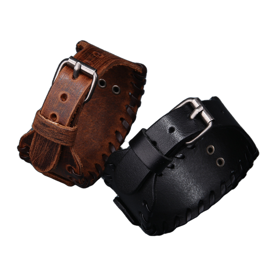 Reverse view showing The Runemark wide straps and buckle closures