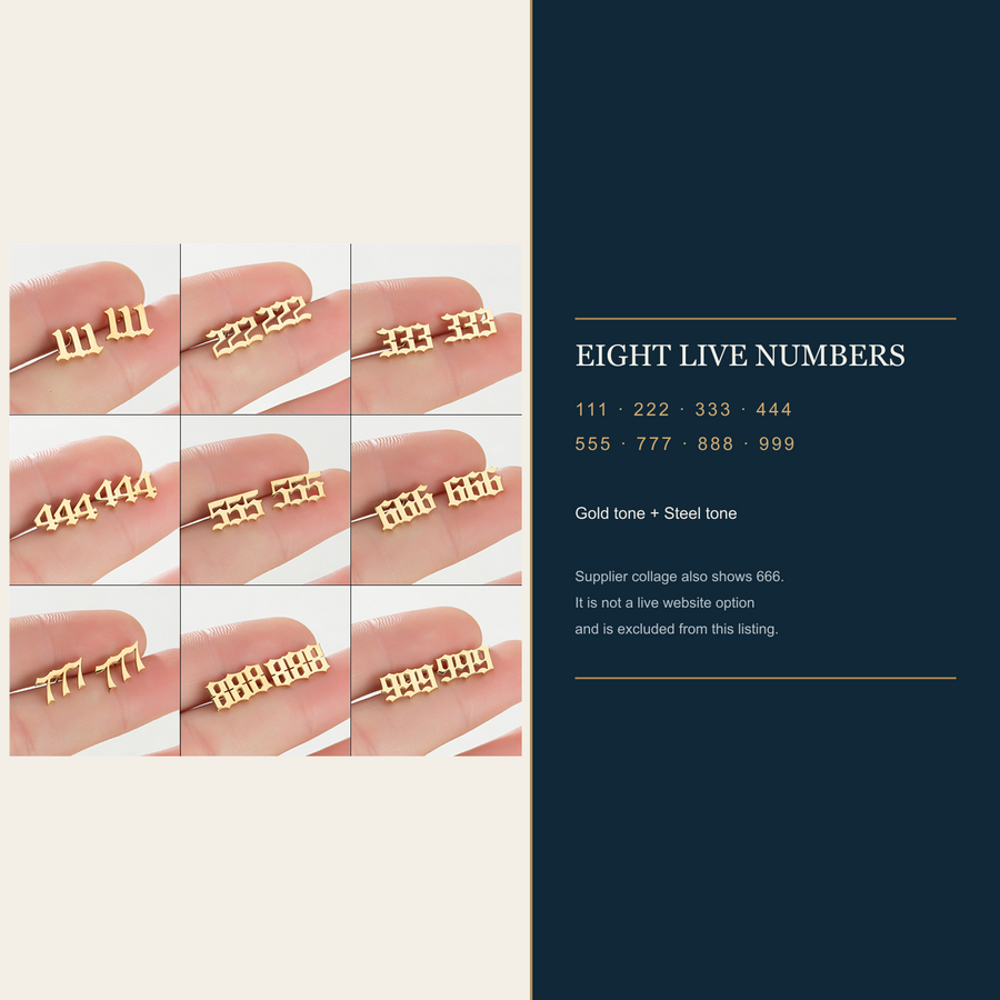 The Whispered Number eight live number choices and two finish options