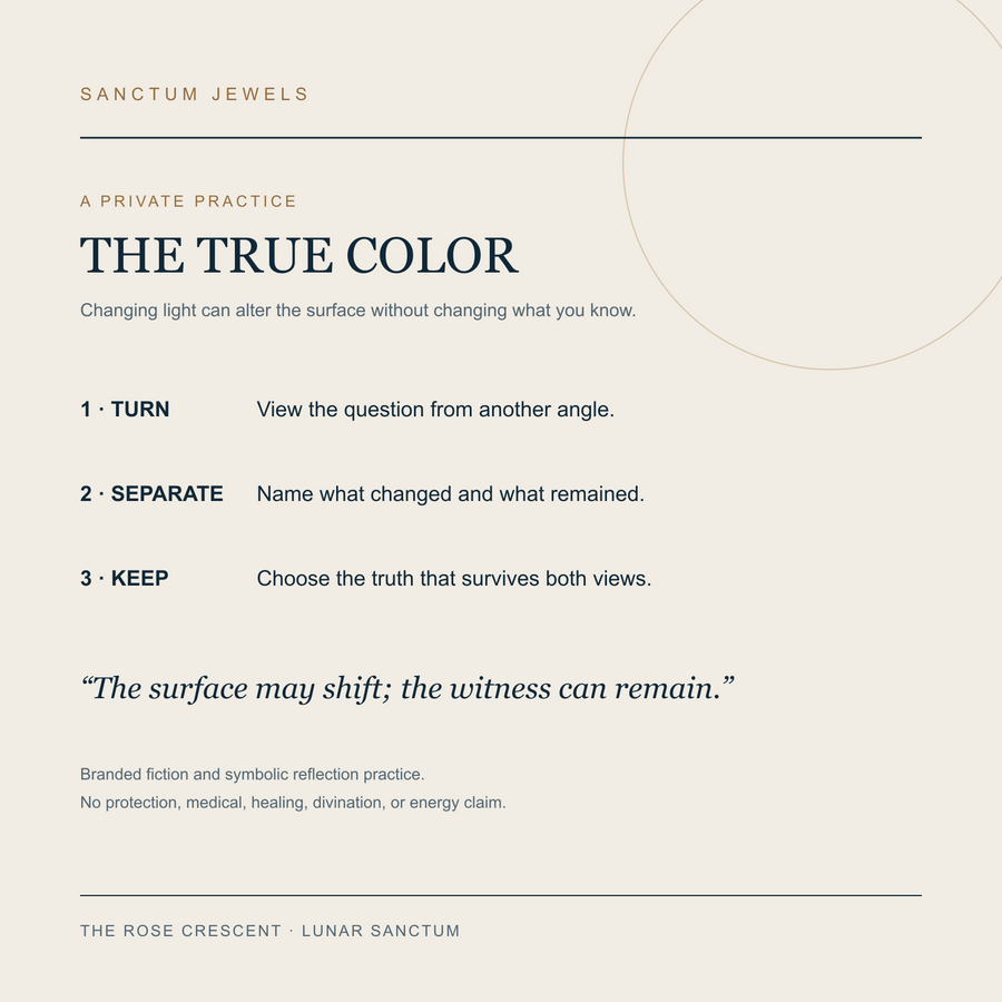 The Rose Crescent True Color symbolic reflection card in English