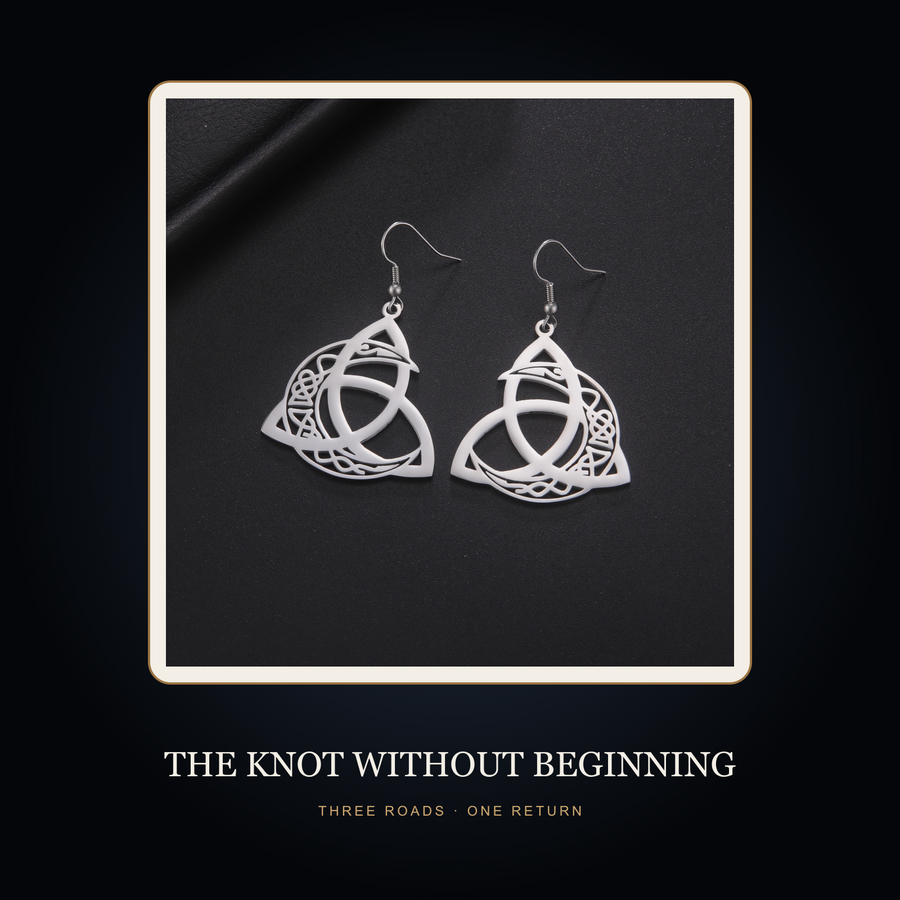The Moonknot earrings in the fictional Knot Without Beginning story scene
