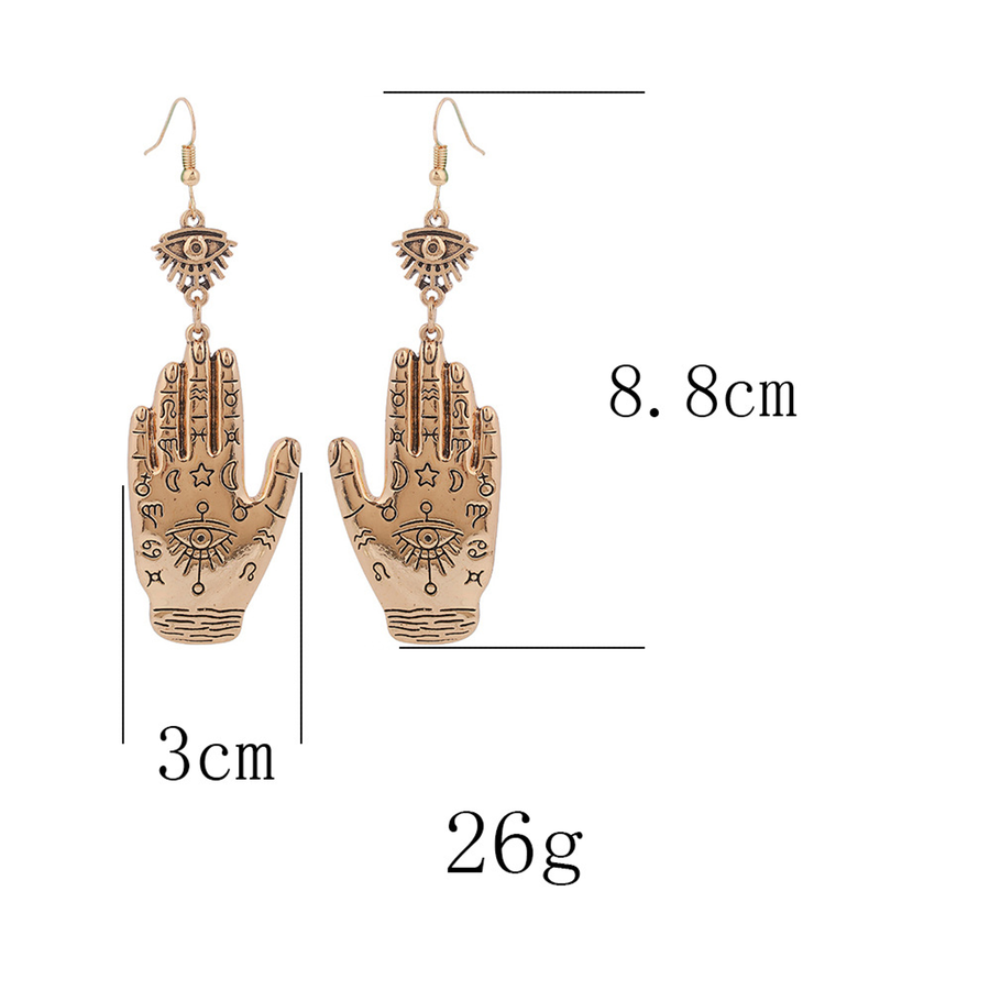 Supplier size and weight reference for The Twin Wards earrings