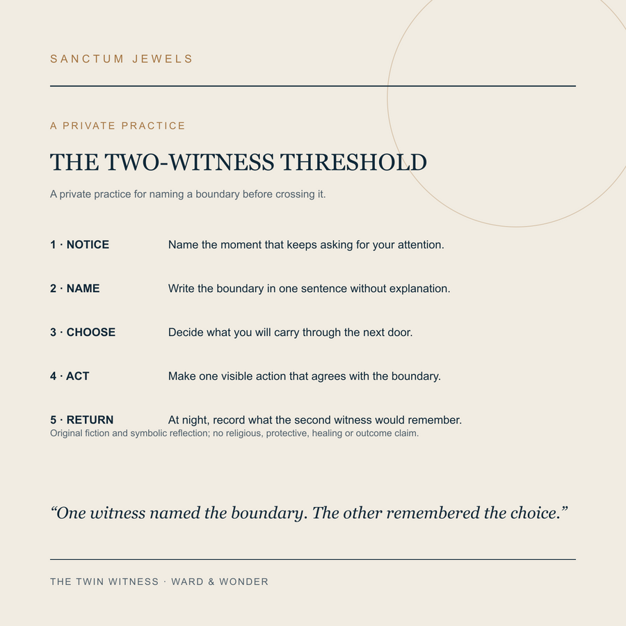 The Twin Witness Two-Witness Threshold private practice card in English