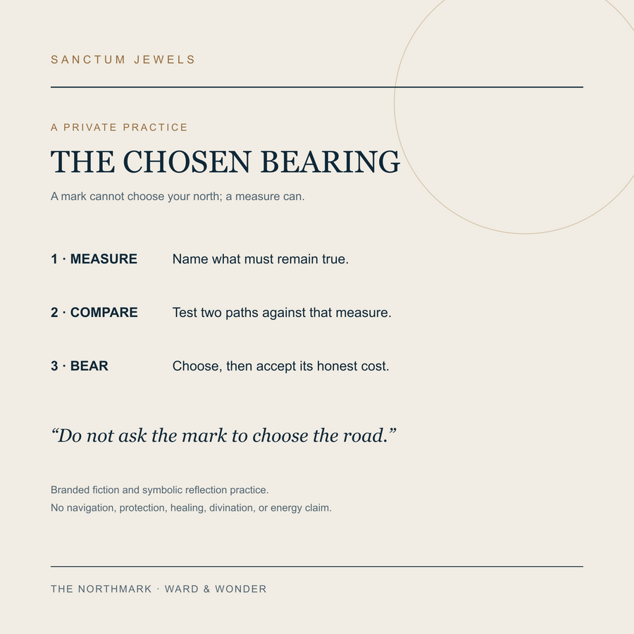 The Northmark Chosen Bearing symbolic reflection card in English