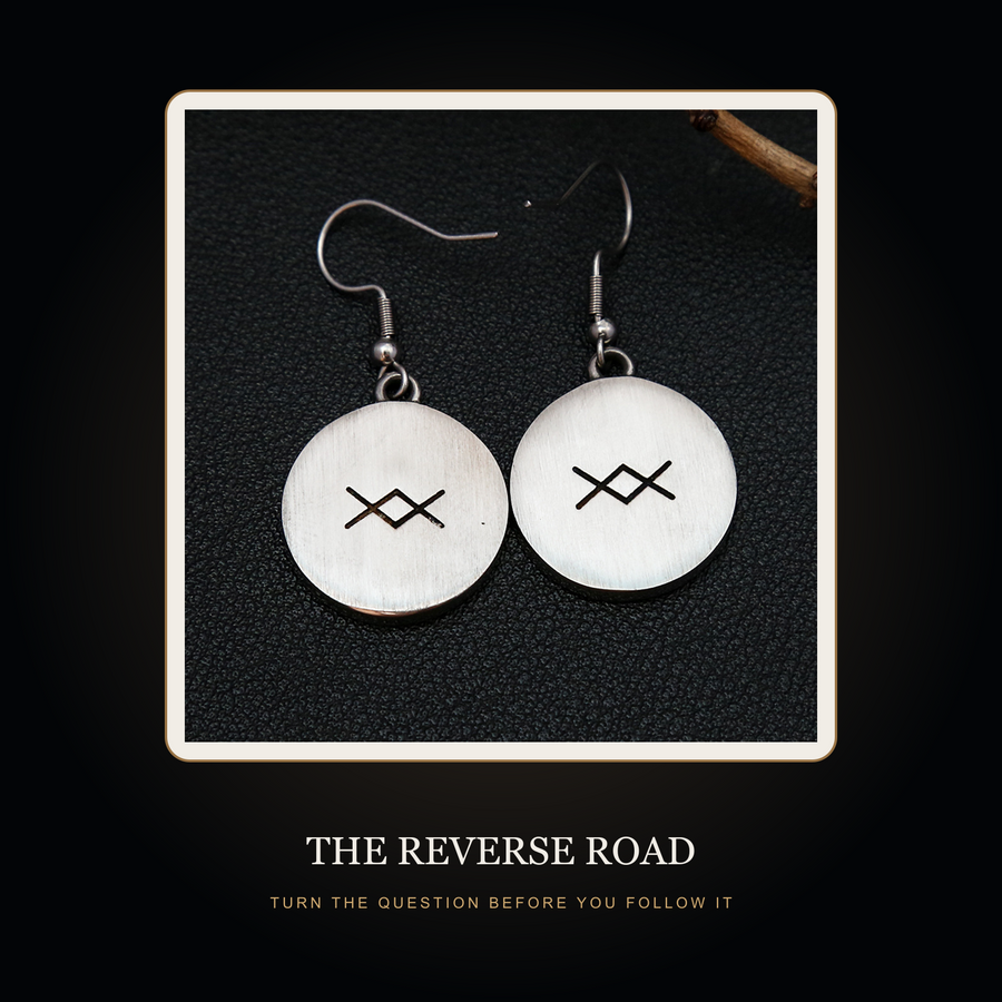 The Northmark earrings in the fictional Reverse Road story scene