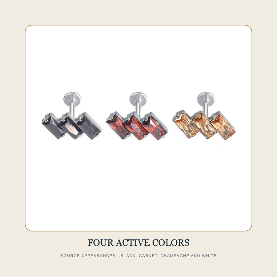 Source color view of The Threefold Window in Black, Garnet, Champagne and White active labels
