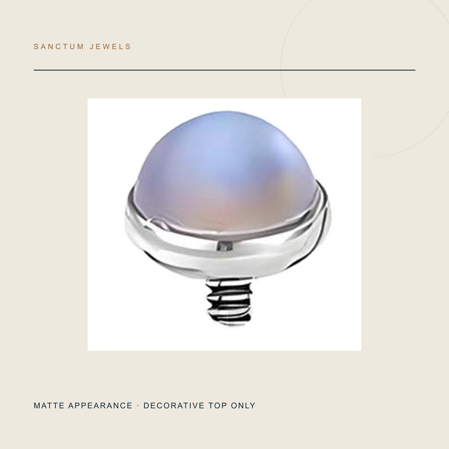 The Moonwell — 5 mm Two-Finish Decorative Jewelry Top — matte top