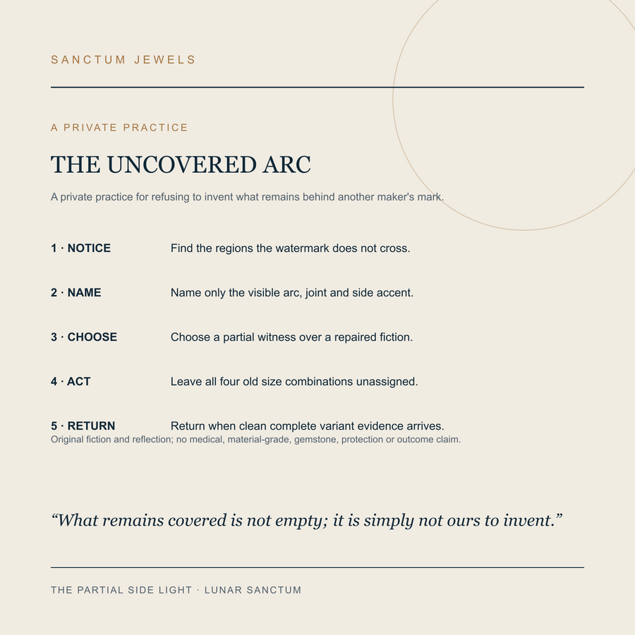 The Partial Side Light symbolic Uncovered Arc private practice card in English