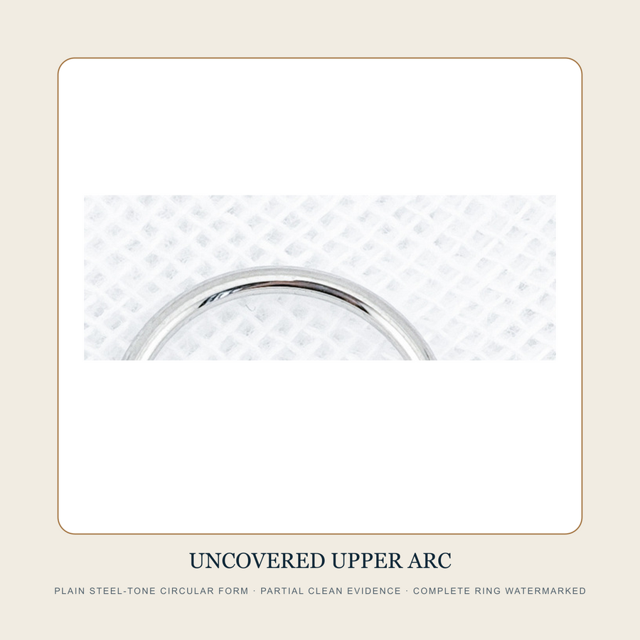 Unwatermarked partial upper arc from a plain steel-tone circular hoop source image