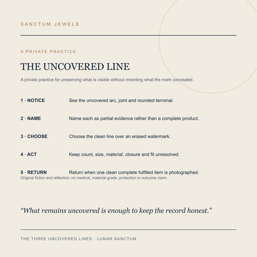 The Three Uncovered Lines symbolic Uncovered Line private practice card in English