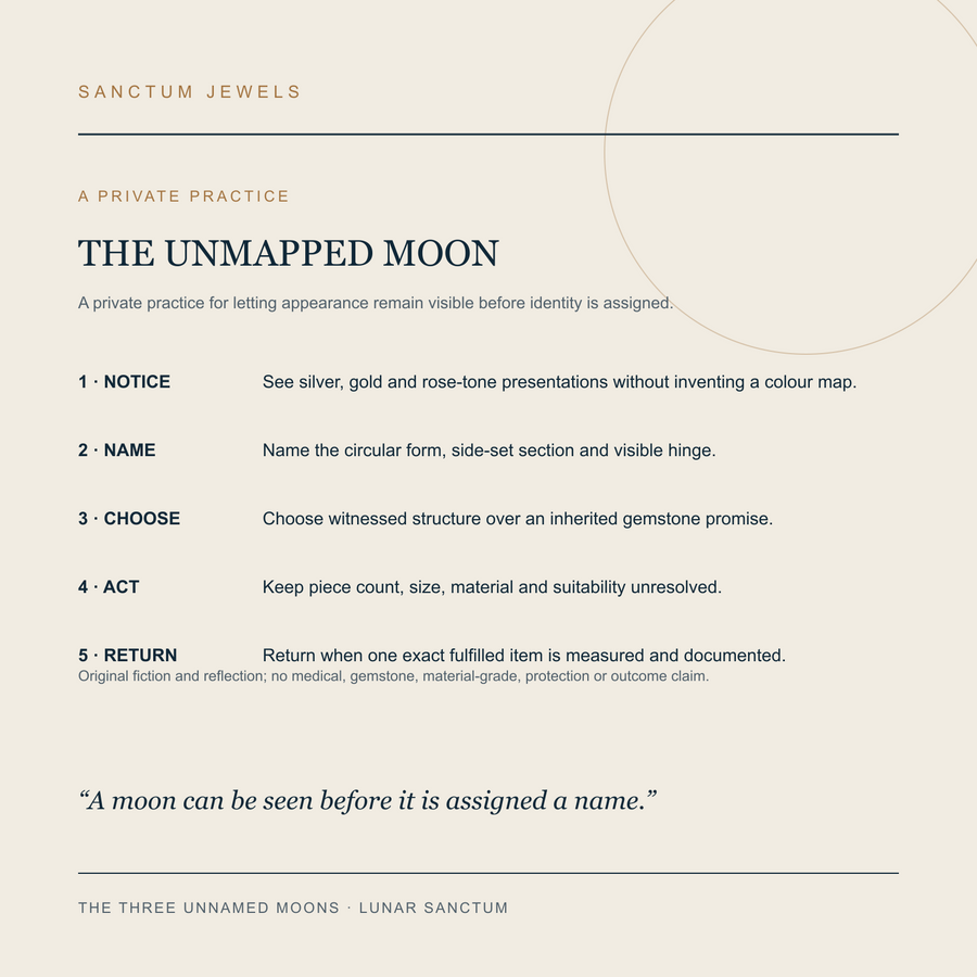 The Three Unnamed Moons symbolic Unmapped Moon private practice card in English