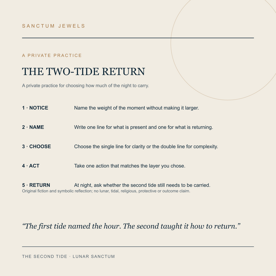 The Second Tide Two-Tide Return private practice card in English