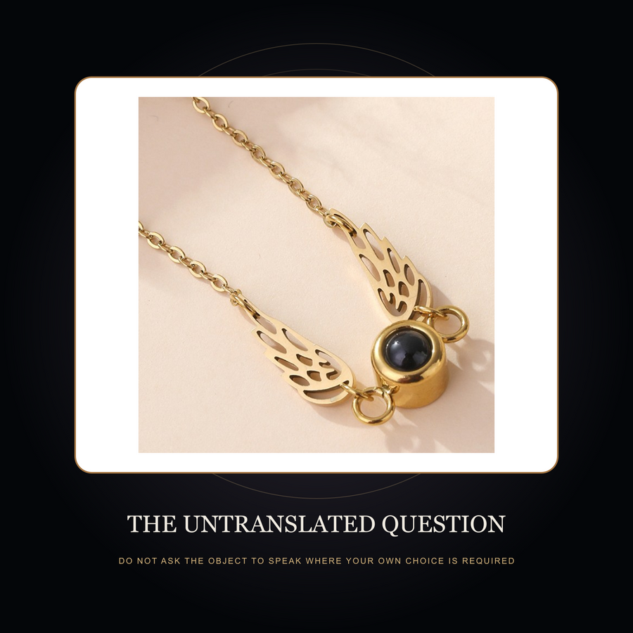 The Untranslated Question center detail in the fictional Untranslated Question threshold scene