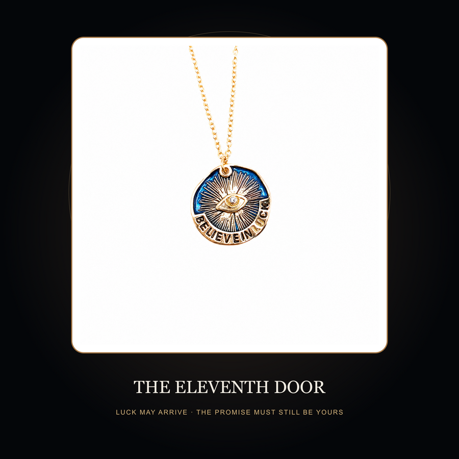 The Sleepless Witness necklace in the fictional Eleventh Door story scene