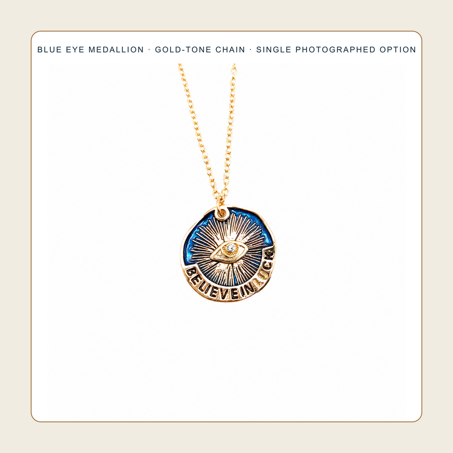 Full-drop presentation of The Sleepless Witness single photographed necklace option