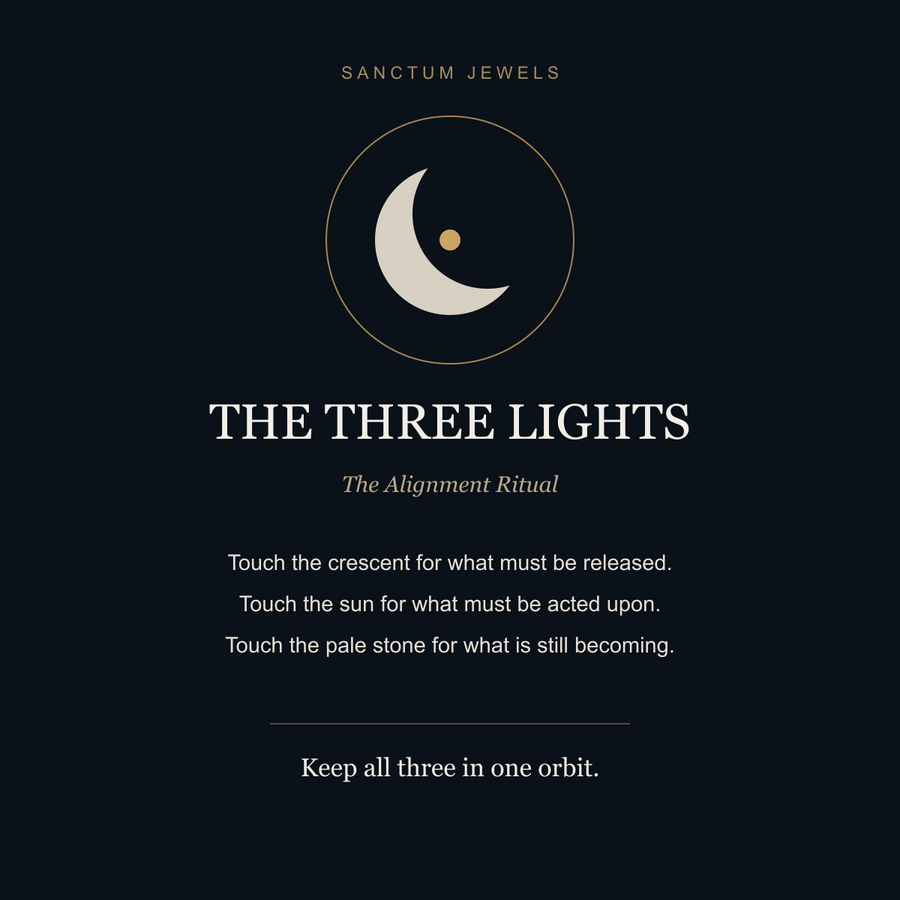 The Three Lights alignment ritual card