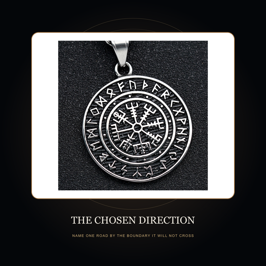 The Eightfold Stave necklace in the fictional Chosen Direction threshold story scene