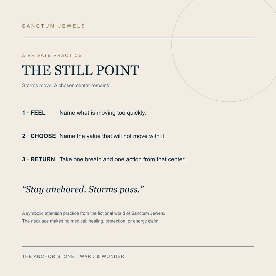 The Anchor Stone Still Point practice card in English