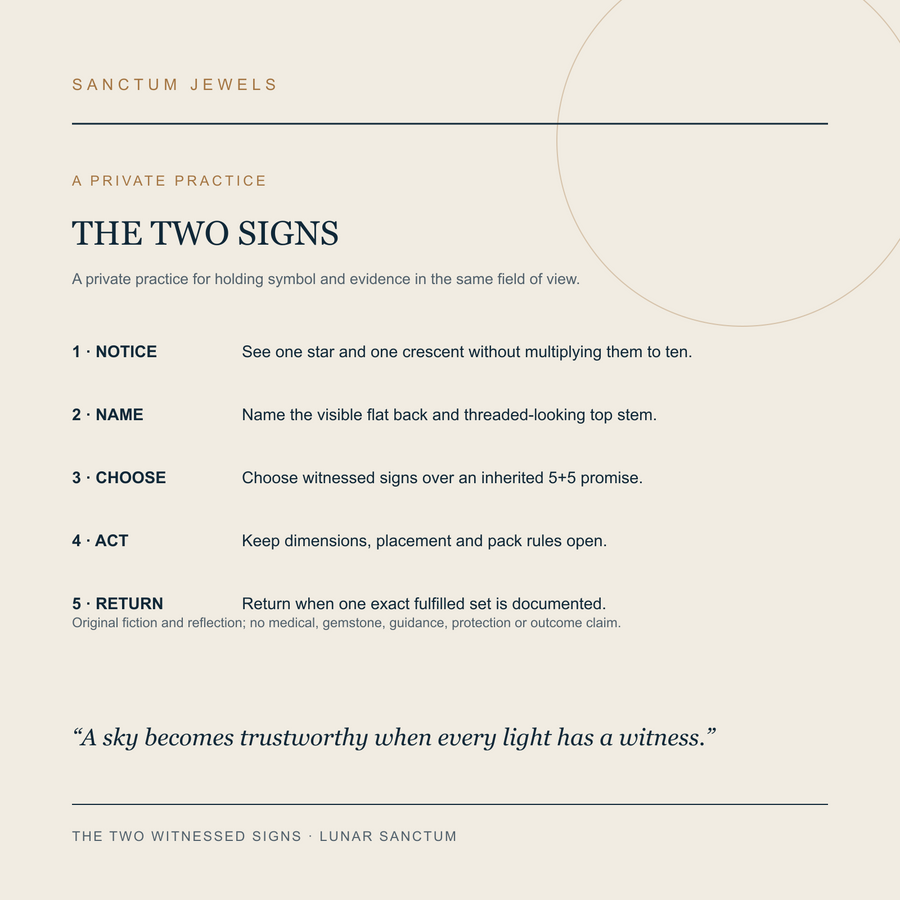 The Two Witnessed Signs symbolic Two Signs private practice card in English