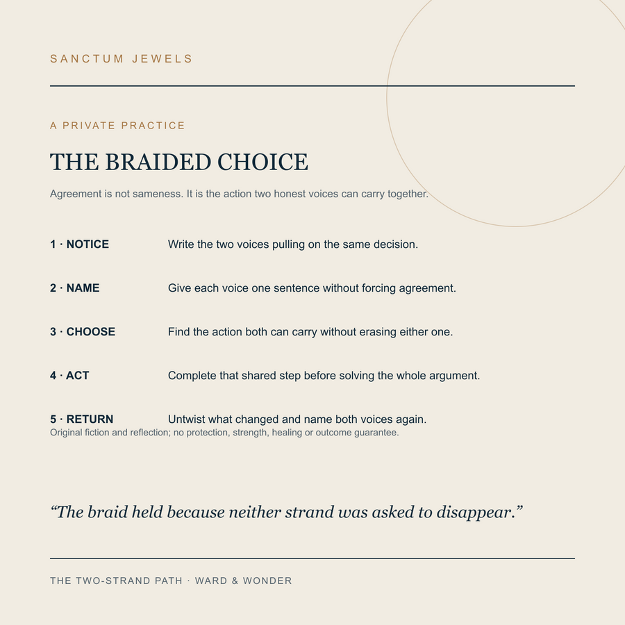 The Two-Strand Path symbolic Braided Choice private practice card in English
