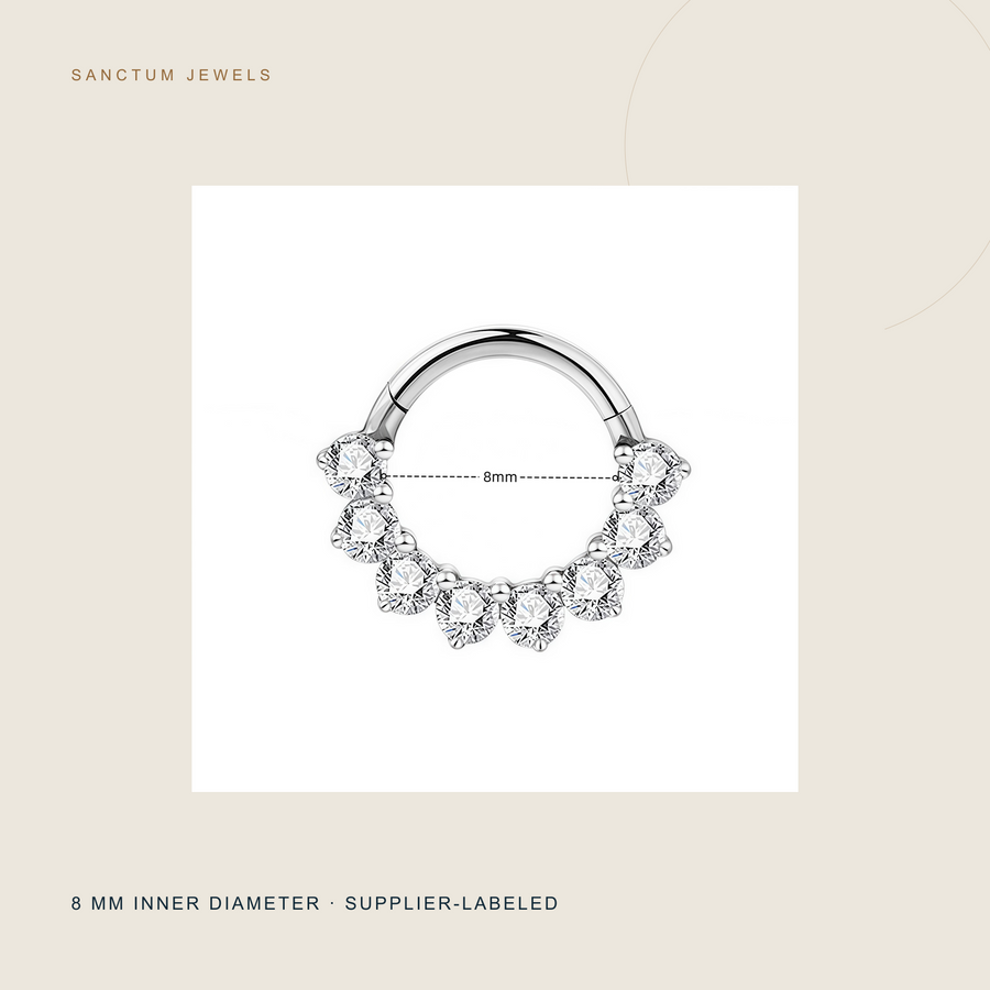 The Inner Gate — 8 mm Hinged Pavé Ring — 8mm source label