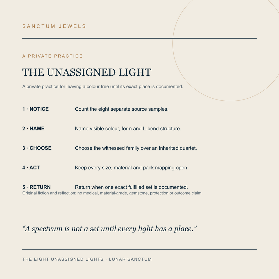 The Eight Unassigned Lights symbolic Unassigned Light private practice card in English