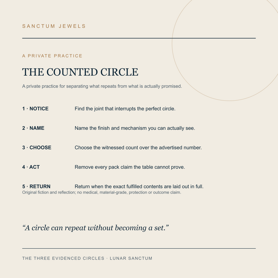 The Three Evidenced Circles symbolic Counted Circle private practice card in English