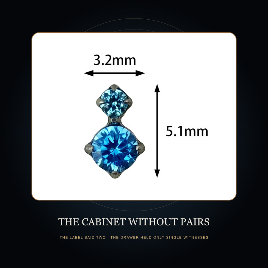 Blue double-accent top in the fictional Cabinet Without Pairs story scene