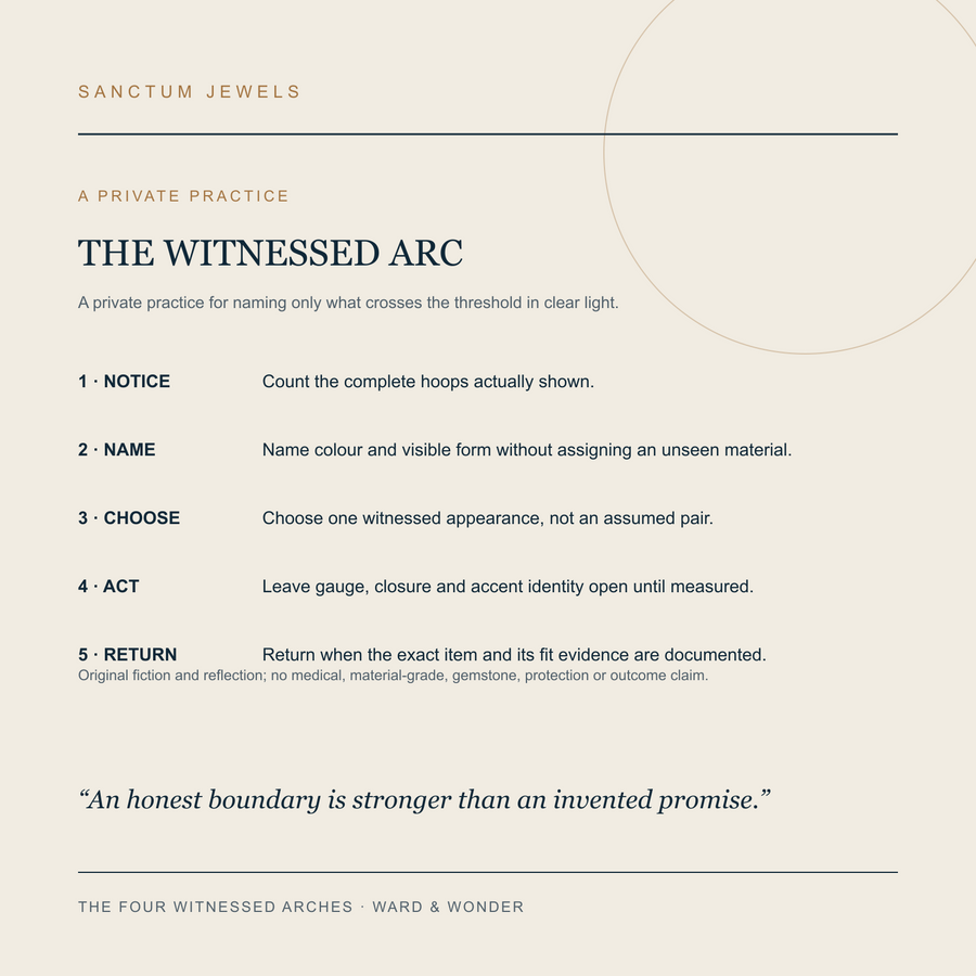 The Four Witnessed Arches symbolic Witnessed Arc private practice card in English