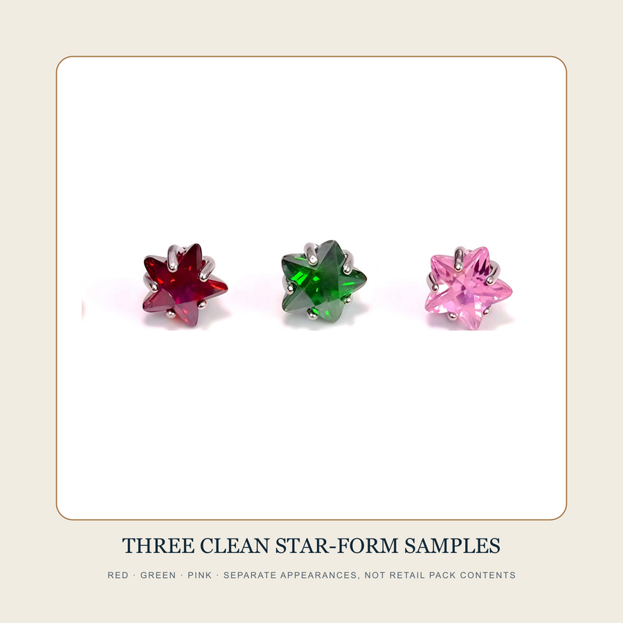Three clean separate star-form source samples in red, green and pink appearances